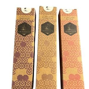 Galanta & Co Lot 6 Beeswax Honeycomb Dripless 10” Taper Smokeless Candles NIB